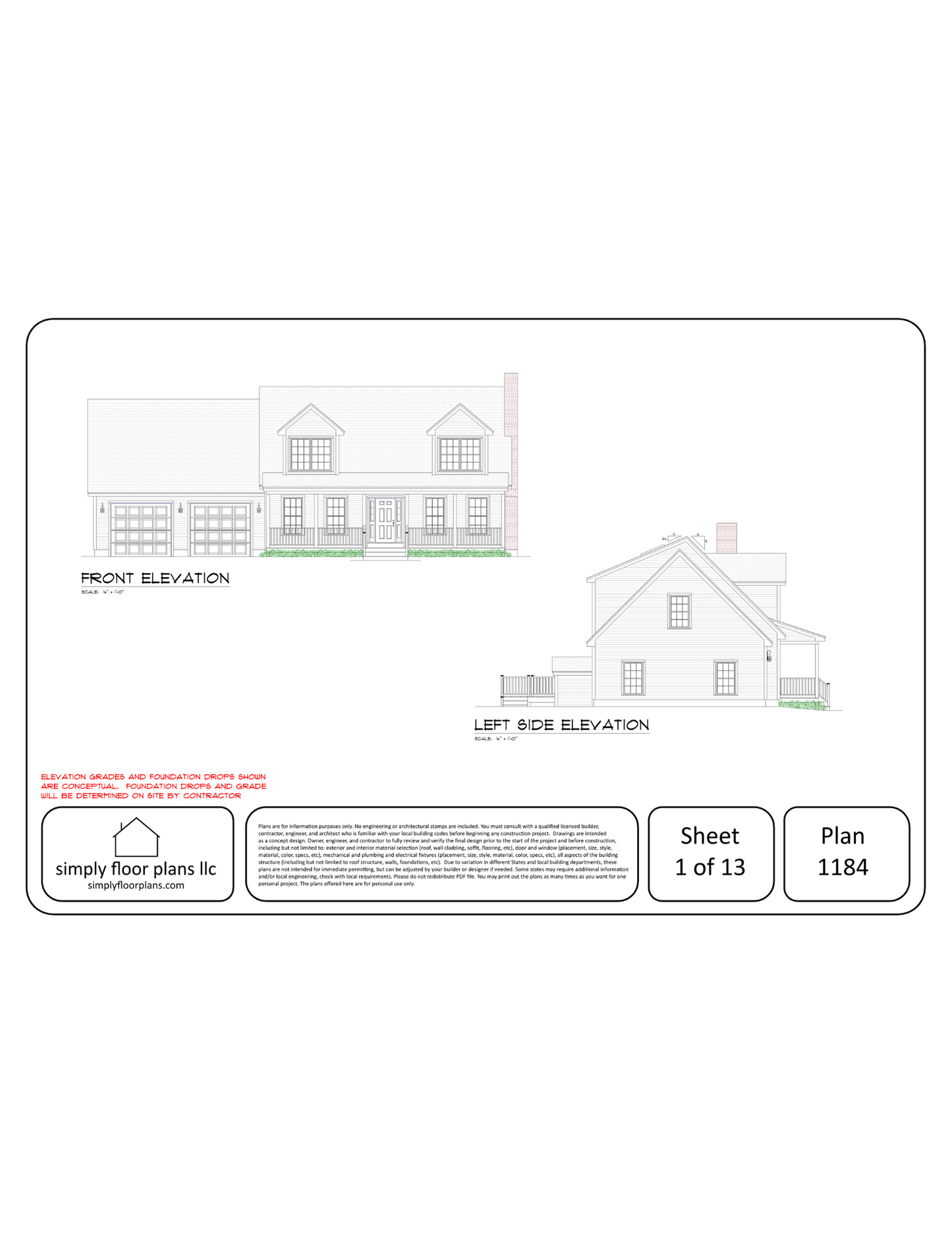 Plan 1184 Digital Download