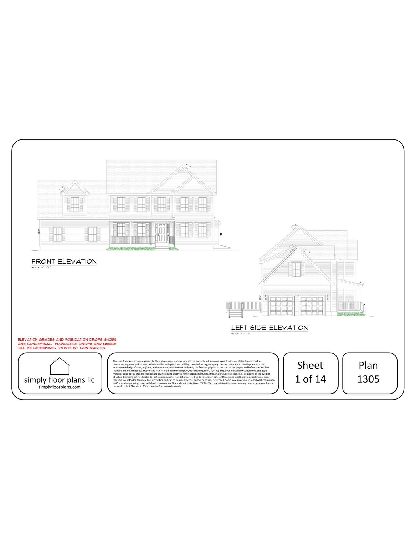 Plan 1305 Digital Download